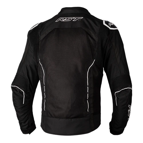 RST S-1 Mesh CE Men's Textile Motorcycle Jacket - Black & White 4 RST S-1 Mesh CE Men's Textile Motorcycle Jacket - Black & White - Image 2
