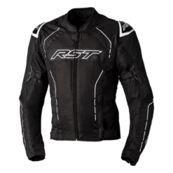 RST S-1 Mesh CE Men's Textile Motorcycle Jacket - Black & White