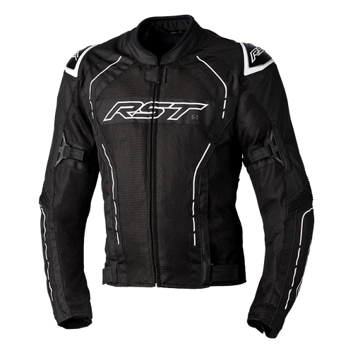 RST S-1 Mesh CE Men's Textile Motorcycle Jacket - Black & White 3 RST S-1 Mesh CE Men's Textile Motorcycle Jacket - Black & White
