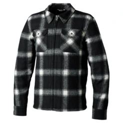 RST Men's Armoured Brushed Textile Motorcycle Shirt - Black/White Check