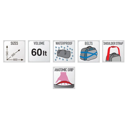 Givi 60 Litre Waterproof Duffel Bag With Roll Top Closure - Black 6 Givi 60 Litre Waterproof Duffel Bag With Roll Top Closure - Black - Image 4