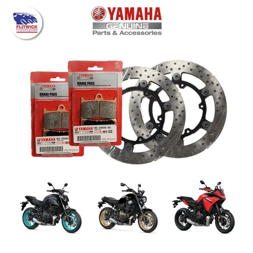 Genuine Yamaha OEM Front Brake Discs & Pads Set -MT-07, Tracer 7 & XSR700 2021 Onwards 3 Genuine Yamaha OEM Front Brake Discs & Pads Set -MT-07, Tracer 7 & XSR700 2021 Onwards