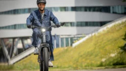 Yamaha Booster 'Road Legal' Urban E-Bike -Motorcycle Equipment Store 2023 Yamaha BOOSTER EU Tech Graphite Accessorized action 001 03 12545.1699612879