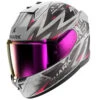 Shark D-Skwal 3 Blast-R Motorcycle Helmet SVK - Matte Grey/Pink/Black *Tinted Visor Not Included* -Motorcycle Equipment Store 23792 210 he0921e svk a 1 3 560 71369.1706031543