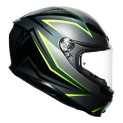 AGV K6 Motorcycle Helmet - Flash Grey/Black/Flo Yellow -Motorcycle Equipment Store 300620 gry 9 11109.1614341605
