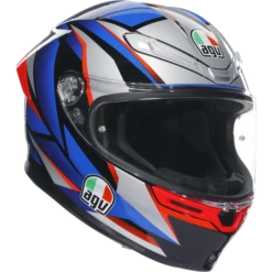 AGV K6-S Slashcut Motorcycle Helmet Full Face - Blue/Red/Silver/Black ECE 22.06