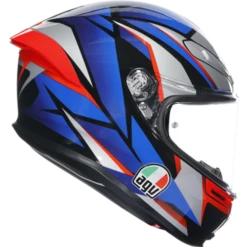AGV K6-S Slashcut Motorcycle Helmet Full Face - Blue/Red/Silver/Black ECE 22.06 -Motorcycle Equipment Store 300724 blu 3 71297.1675877670