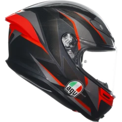 AGV K6-S Slashcut Motorcycle Helmet Full Face - Red/Black/Grey ECE 22.06 -Motorcycle Equipment Store 300724 gry 3 47309.1675878106