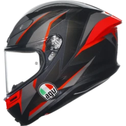 AGV K6-S Slashcut Motorcycle Helmet Full Face - Red/Black/Grey ECE 22.06 -Motorcycle Equipment Store 300724 gry 4 45108.1675878106