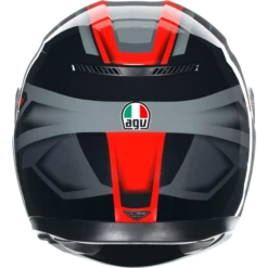 AGV K3 Motorcycle Helmet Full Face - Black/Red Compound ECE 22.06 -Motorcycle Equipment Store 300743 blk 4 37785.1675953285