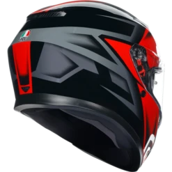 AGV K3 Motorcycle Helmet Full Face - Black/Red Compound ECE 22.06 -Motorcycle Equipment Store 300743 blk 5 90152.1675953285