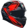 AGV K3 Motorcycle Helmet Full Face - Black/Red Compound ECE 22.06 -Motorcycle Equipment Store 300743 blk 7 20959.1675953285