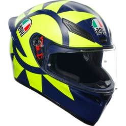 AGV K1-S Soleluna 2018 Replica Full Face Motorcycle Helmet - Indigo/Yellow ECE 22.06