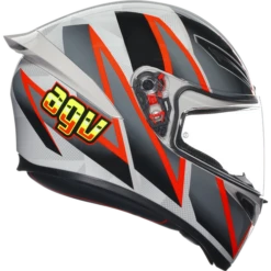 AGV K1-S Blipper Full Face Motorcycle Helmet - Grey/Red ECE 22.06 -Motorcycle Equipment Store 300763 gry 3 46103.1675877180
