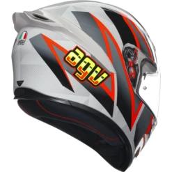 AGV K1-S Blipper Full Face Motorcycle Helmet - Grey/Red ECE 22.06 -Motorcycle Equipment Store 300763 gry 6 43565.1675877180