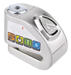 Kovix KD 6mm Alarmed Motorcycle Disc Lock -Brushed Metal