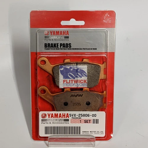 Genuine Yamaha OEM YZF-R, MT, XSR, & Tracer Rear Brake Pad Pair Set - 5VX-25806-00 3 Genuine Yamaha OEM YZF-R, MT, XSR, & Tracer Rear Brake Pad Pair Set - 5VX-25806-00