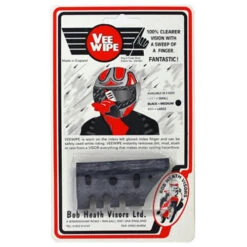 Bob Heath 'Vee Wipe' Motorcycle Finger Visor Wipe - Medium Black