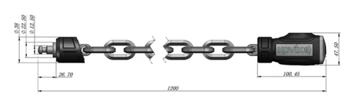 Kovix Link Chain With Integral Alarm Lock 8mm X 1200- KCL8-120 5 Kovix Link Chain With Integral Alarm Lock 8mm X 1200- KCL8-120 - Image 3