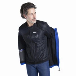 Genuine Yamaha Men's Paddock Blue Softshell Rwan Armoured Riding Hoodie/Jacket -Motorcycle Equipment Store A24 JJ102 E0 0L 24 PB riding softshell men Rwan Studio 0010 10653.1700059470