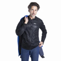 Genuine Yamaha Men's Paddock Blue Softshell Rwan Armoured Riding Hoodie/Jacket -Motorcycle Equipment Store A24 JJ102 E0 0L 24 PB riding softshell men Rwan Studio 0011 74070.1700059470