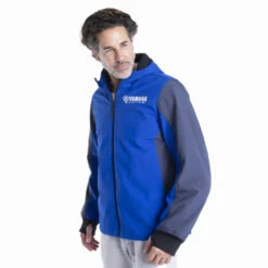 Genuine Yamaha Men's Paddock Blue Softshell Rwan Armoured Riding Hoodie/Jacket -Motorcycle Equipment Store A24 JJ102 E0 0L 24 PB riding softshell men Rwan Studio 006 44450.1700059470