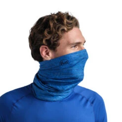 Buff Original Stretch Neckwear - Azure Blue HTR (Coolnet UV+ Reflective R-) -Motorcycle Equipment Store AzureBlue1 38045.1644679799