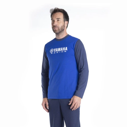 Genuine Yamaha Paddock Blue Men's Long-Sleeve Ama T-Shirt 4 Genuine Yamaha Paddock Blue Men's Long-Sleeve Ama T-Shirt - Image 2