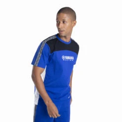 Genuine Yamaha Paddock Blue Men's Kan Short-Sleeve T-Shirt -Motorcycle Equipment Store B24 FT113 E2 0L 24 PB street T shirt men Kan Studio 002 37006.1699462483