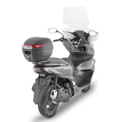 Givi 30 Litre C30 Monolock® Black Top-Case With Red Reflectors - Universal Mounting Plate Included -Motorcycle Equipment Store C30N MOUNTED 16249.1662825585