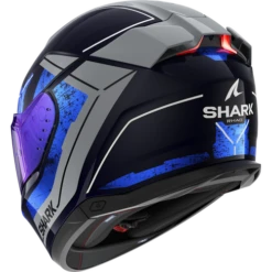 Shark Skwal I3 Motorcycle Helmet RHAD - Blue/Chrome/Silver -Motorcycle Equipment Store HE0820EBUS SHARK HELMETS SKWAL I3 RHAD BLUE CHROM SILVER ps 02 25823.1692975729