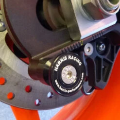 Pair Harris Paddock Stand Cotton Reel/Bobbins 8mm - BMW S1000RR Most Hondas, Suzukis, And Triumphs