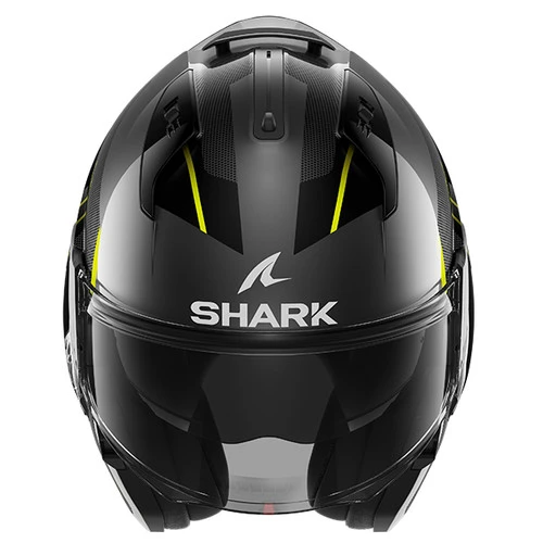 Shark Evo-ES Modular Flip Motorcycle Helmet - KRYD AKY Black/Grey/Flo Yellow 4 Shark Evo-ES Modular Flip Motorcycle Helmet - KRYD AKY Black/Grey/Flo Yellow - Image 2