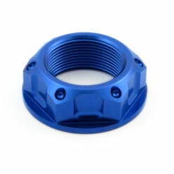 Hollow Centre Steering Stem Yoke Nut -Blue