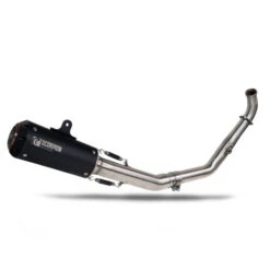 Scorpion Red Power Full System Black Ceramic Coated Sleeve Exhaust For Yamaha YZF-R125 2021 Onwards -Motorcycle Equipment Store PYA115SYSBCER KIT 60142.1644585749