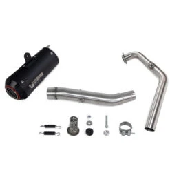 Scorpion Red Power Full System Black Ceramic Coated Sleeve Exhaust For Yamaha XSR125 -Motorcycle Equipment Store PYA117SYSBCER KIT TOP 65100.1644587675