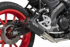 Scorpion Red Power Black Ceramic Coated Exhaust For Yamaha MT-125 2021 Onwards -Motorcycle Equipment Store PYA119SYSBCER CLOSE 1200x800 45671.1664024350