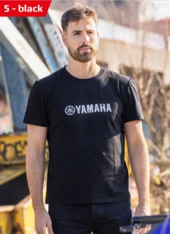Genuine Yamaha Men's 'Revs' Collection Pretoria T-Shirt - Black
