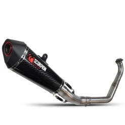 Scorpion Carbon Fibre Serket Taper Full System (de-cat) Yamaha YZF R 125 2019-2020 -Motorcycle Equipment Store RYA113SYSCEO KIT 15435.1638364432