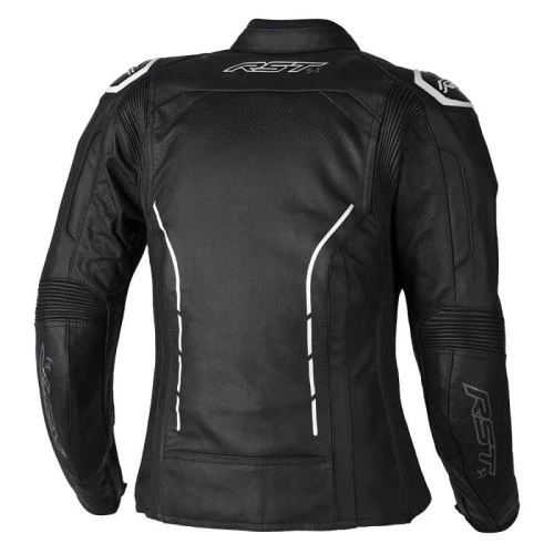 RST S-1 CE Ladies' Leather Motorcycle Jacket - Black & White 4 RST S-1 CE Ladies' Leather Motorcycle Jacket - Black & White - Image 2