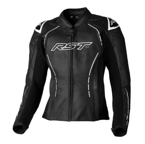 RST S-1 CE Ladies' Leather Motorcycle Jacket - Black & White 3 RST S-1 CE Ladies' Leather Motorcycle Jacket - Black & White