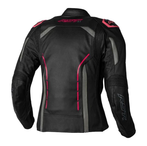 RST S-1 CE Ladies' Leather Motorcycle Jacket - Black & Pink 4 RST S-1 CE Ladies' Leather Motorcycle Jacket - Black & Pink - Image 2