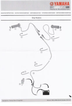 Genuine Yamaha Motorcycle Heated Grips -inc. Connector Cable For Tracer 700/7 -Motorcycle Equipment Store Yamaha Heated grips2 35333.1668598356