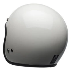 Bell Custom 500 Open-Face Motorcycle Helmet - Vintage White -Motorcycle Equipment Store bell custom 500 culture helmet gloss vintage white back left 08090 70105.1662042635