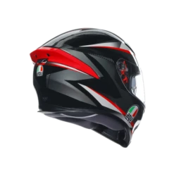 AGV K5-S Plasma Motorcycle Helmet Full Face - Black/Grey/Red -Motorcycle Equipment Store k5 s agv e2205 multi mplk plasma black grey red 5 41438.1675359688