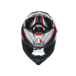 AGV K5-S Plasma Motorcycle Helmet Full Face - Black/Grey/Red -Motorcycle Equipment Store k5 s agv e2205 multi mplk plasma black grey red 6 12164.1675359688