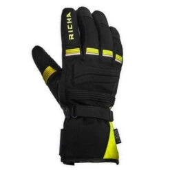 RICHA Peak Waterproof Motorcycle Gloves -Black/Flo Yellow